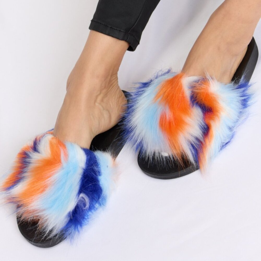 Plush Open-Toe Sandals